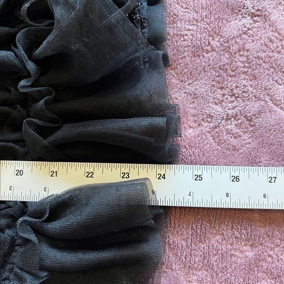 NWT Camila Coelho Suzette Off Shoulder Mini Dress Size XS Black Tulle Ruffle - Picture 12 of 12